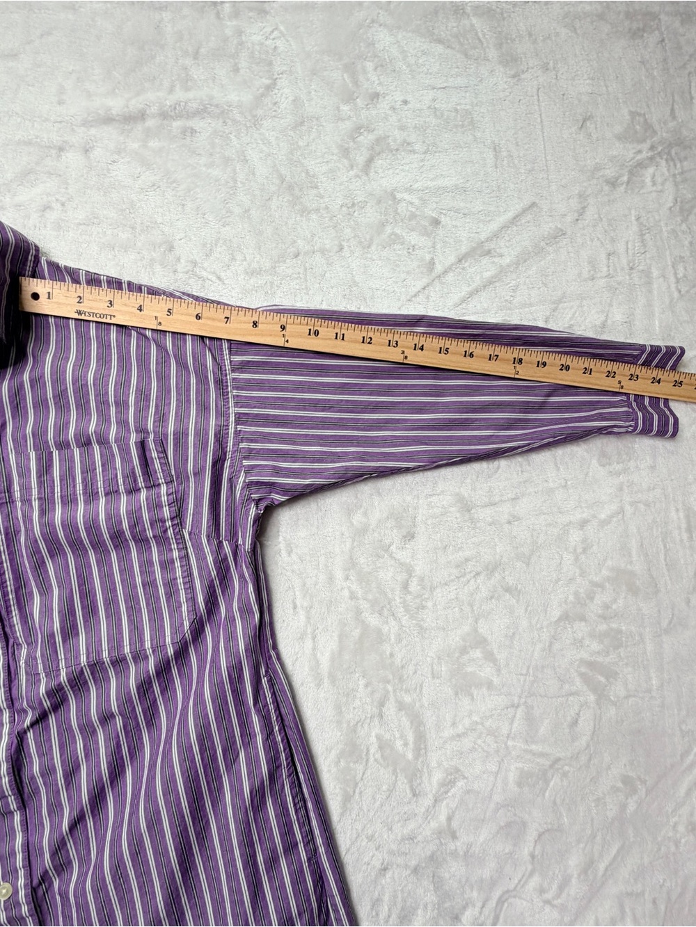 LOFT Purple and White Striped Midi Shirt Dress, classic preppy old money style - Picture 10 of 11